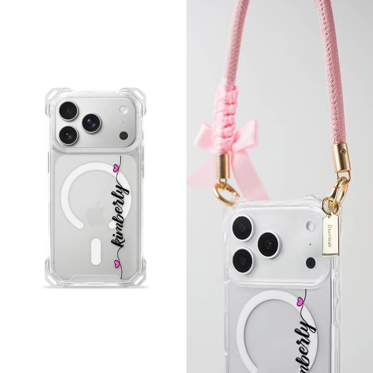 俏皮姓名 四角好掛殼 - 透明防摔掛繩殼 (MagSafe磁吸) iPhone手機殼