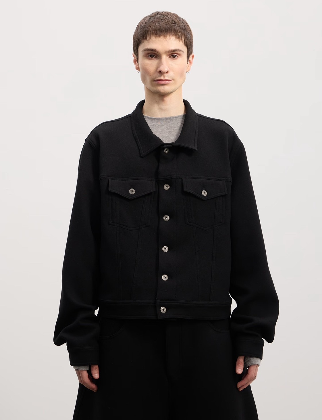 DND4DES 百搭 羊毛 混紡 BOXY 翻領 夾克 棉外套