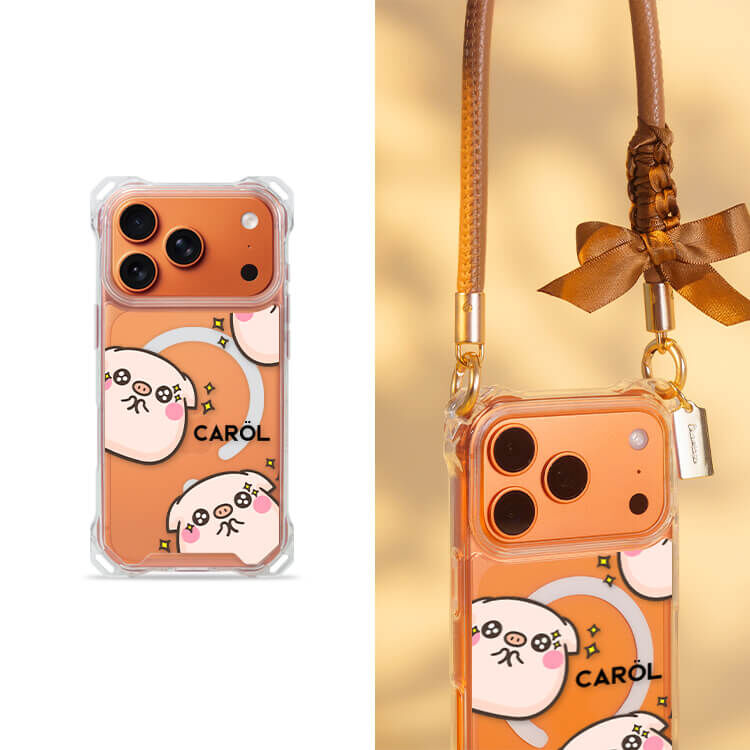 【授權聯名】我就圓滾滾 四角好掛殼 - 透明防摔掛繩殼 (MagSafe磁吸) iPhone手機殼