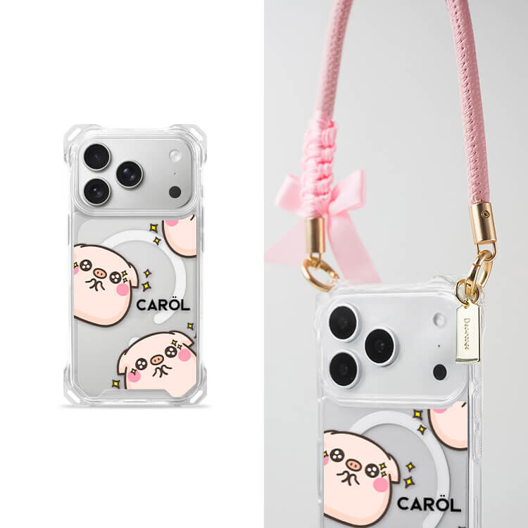 【授權聯名】我就圓滾滾 四角好掛殼 - 透明防摔掛繩殼 (MagSafe磁吸) iPhone手機殼
