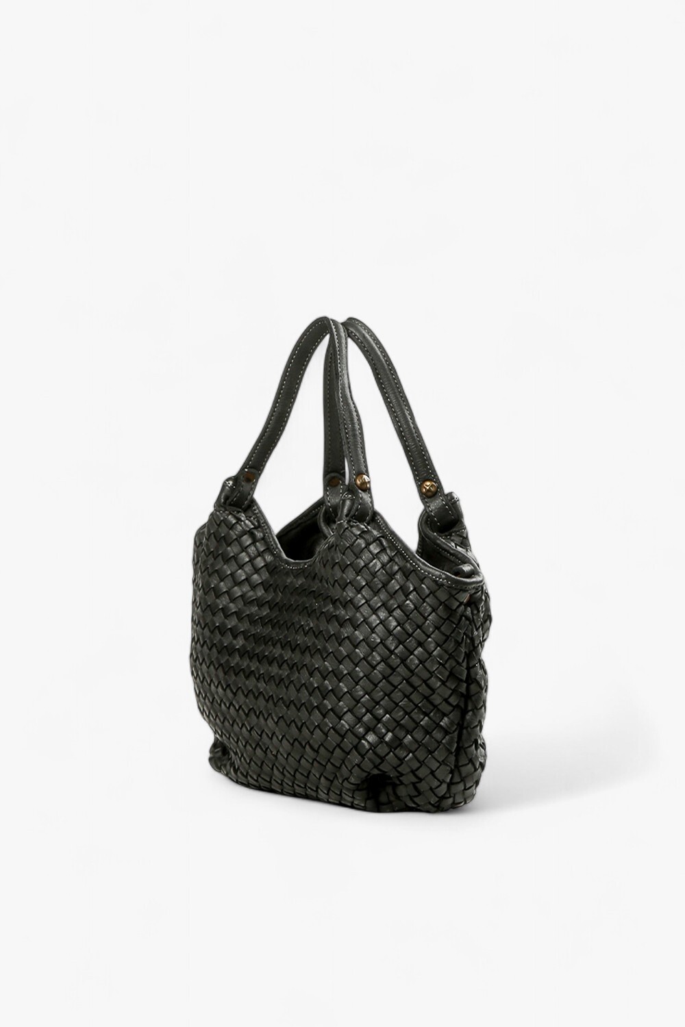 CASTA 編織半圓手提包 黑色