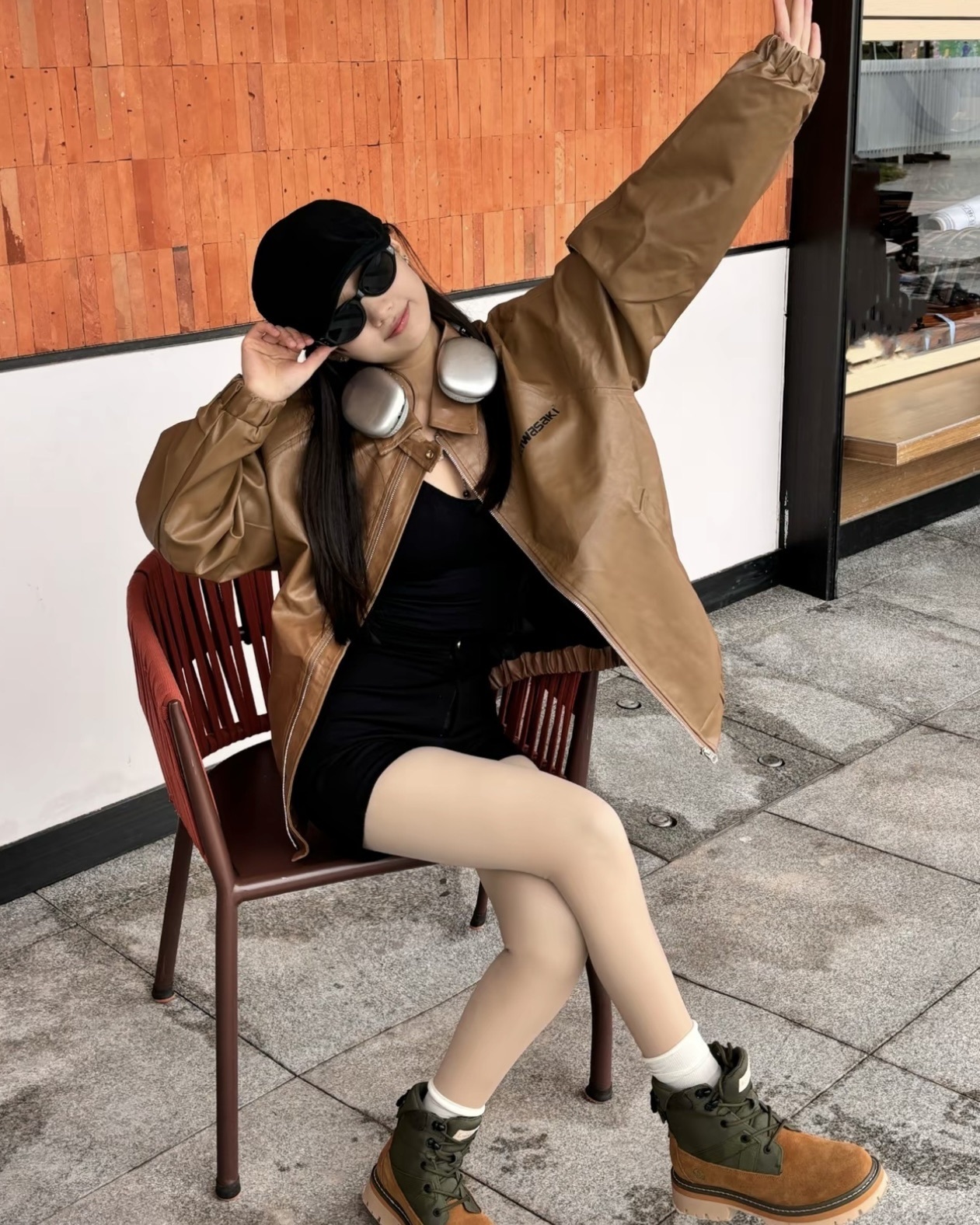 #預購 Kawasaki 復古 皮革外套 CQZYQD/3355 兩色