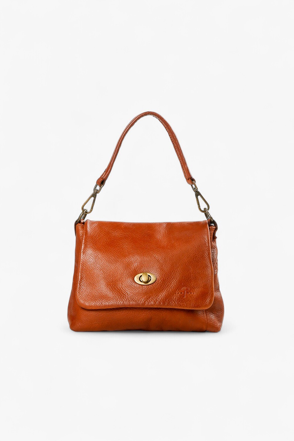 AMICA 素面小郵差包 棕色