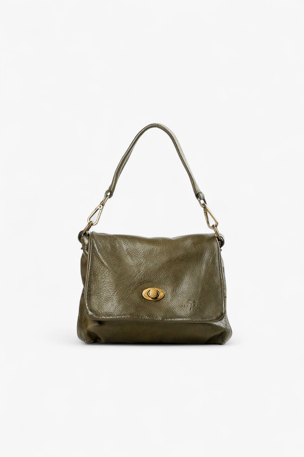 AMICA 素面小郵差包 深綠