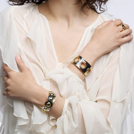 1BU0407-177 [BANGLEUP] Moon Bangle Light Gold & Rhodium #BUP22-MOO-BSO02 (EU)