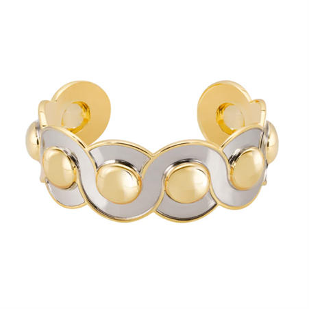 1BU0407-177 [BANGLEUP] Moon Bangle Light Gold & Rhodium #BUP22-MOO-BSO02 (EU)