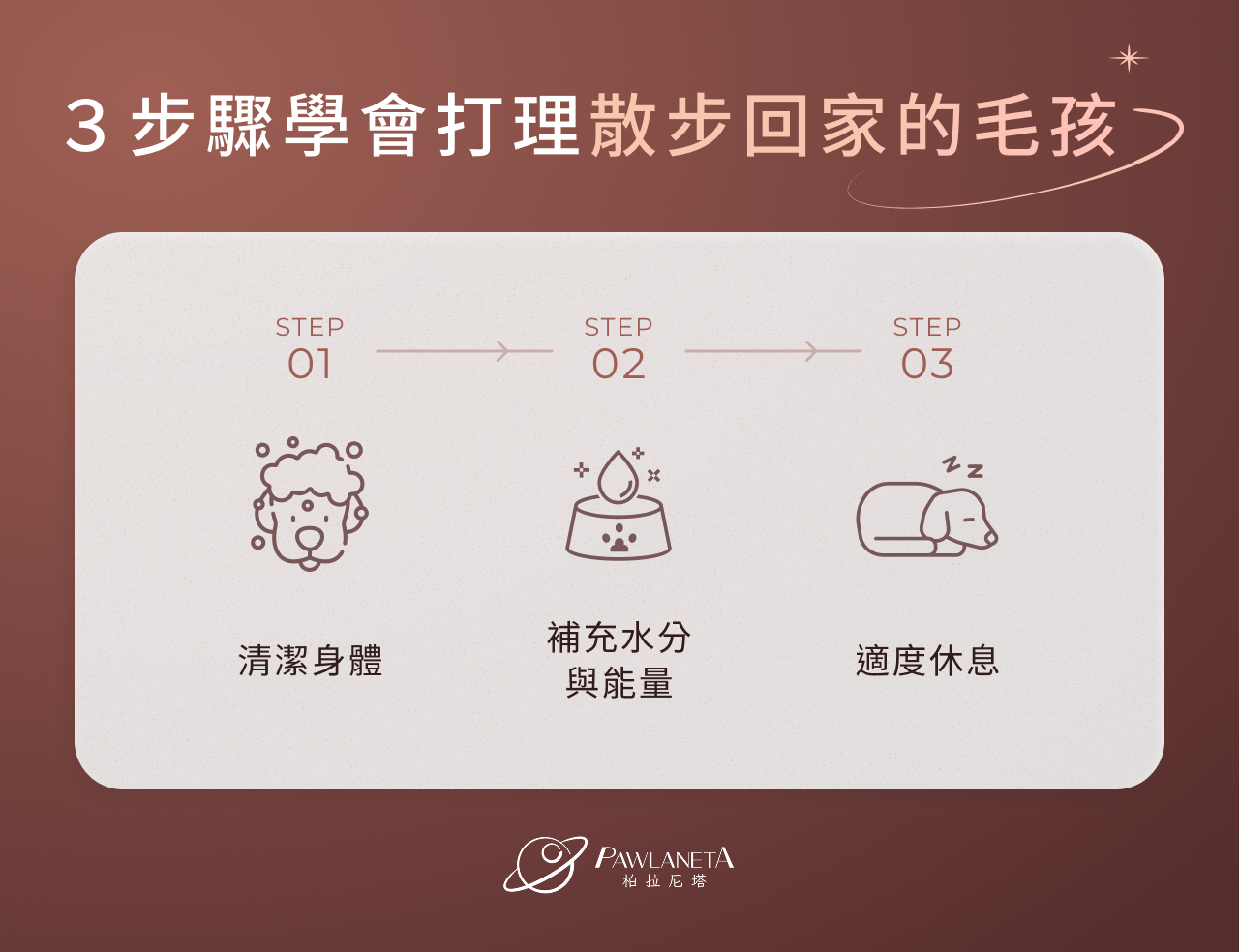 3 步驟學會打理散步回家的毛孩