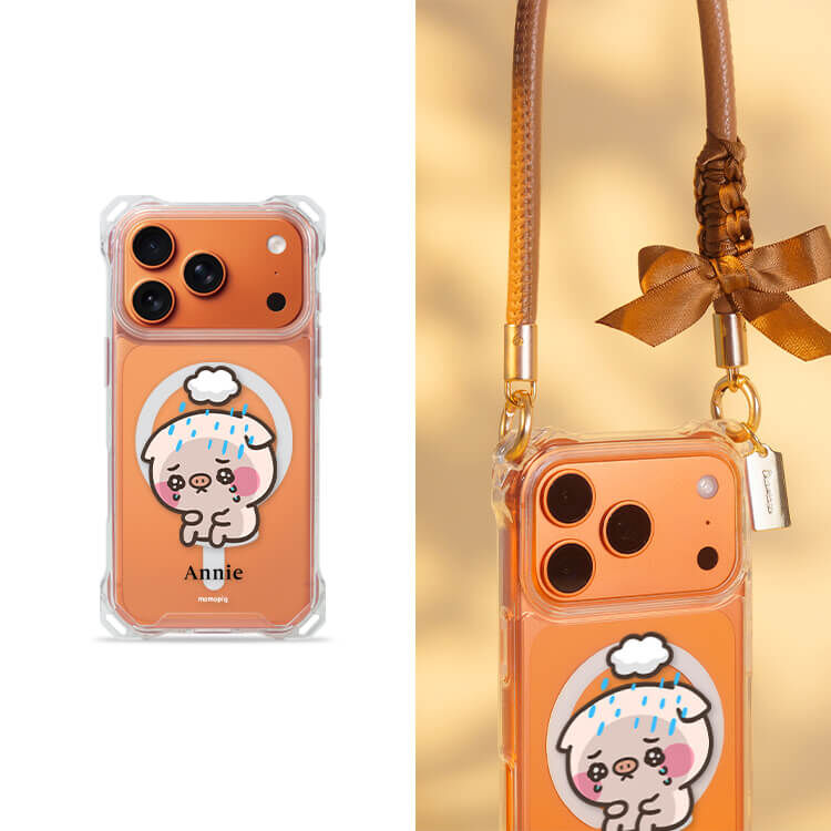 【授權聯名】厭世中的me 四角好掛殼 - 透明防摔掛繩殼 (MagSafe磁吸) iPhone手機殼