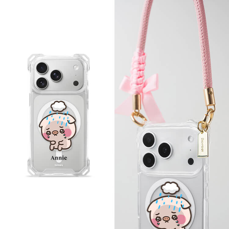 【授權聯名】厭世中的me 四角好掛殼 - 透明防摔掛繩殼 (MagSafe磁吸) iPhone手機殼