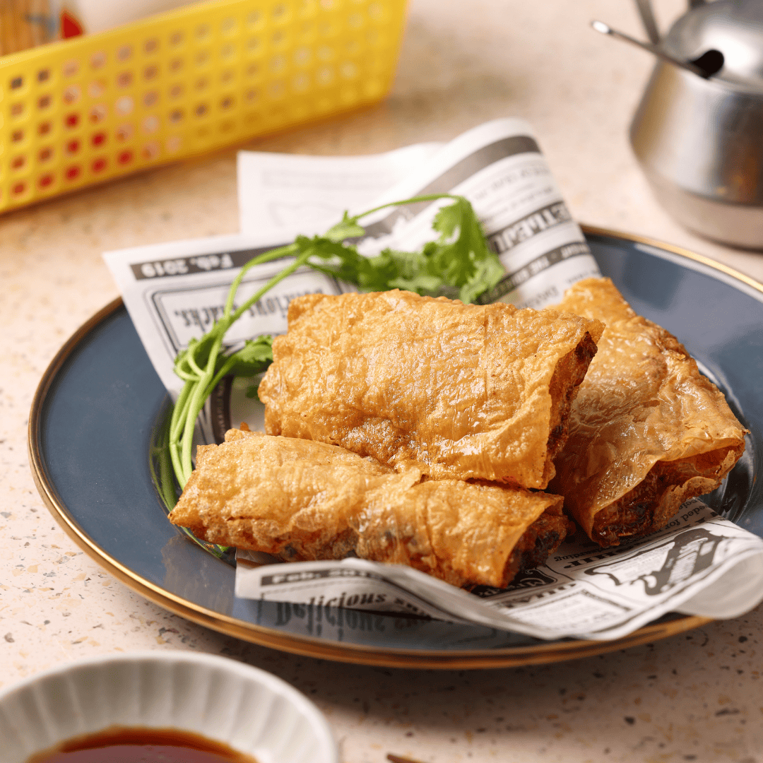 【心港點】鮮蝦金酥腐皮捲/4入