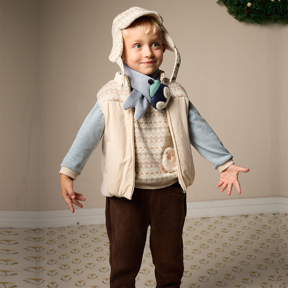 PIPPY 可愛立體小企鵝暖暖圍巾 藍