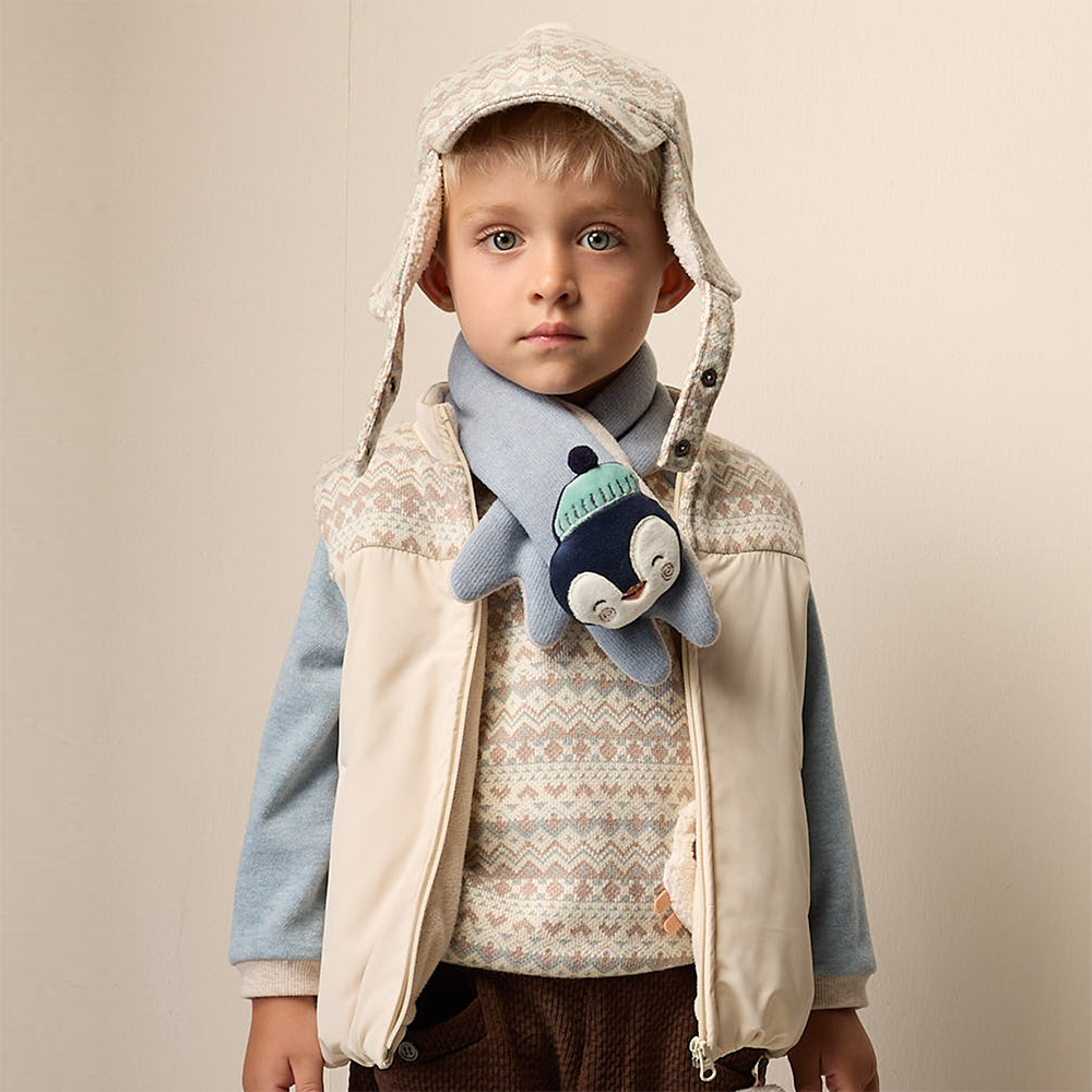 PIPPY 圖騰印花帥氣飛行帽 藍