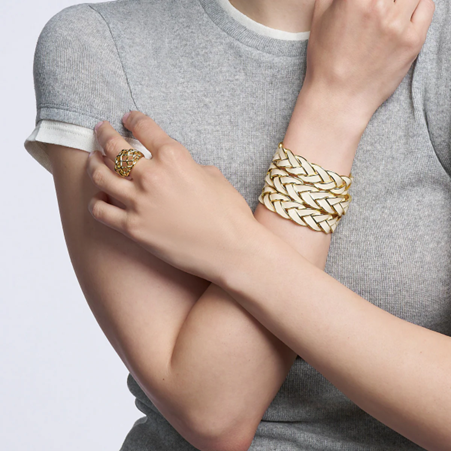 1BU0407-116 [BANGLEUP] Venus Bangle Sand White #BUP22-VEN-BAO03 (EU)