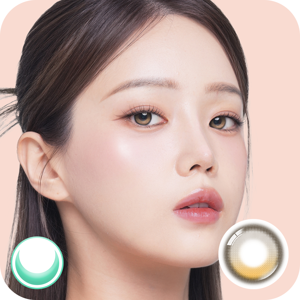 [13.4mm] Lenbling  Pureble 1 Month Amber Brown｜月拋彩妝隱形眼鏡｜每盒2片