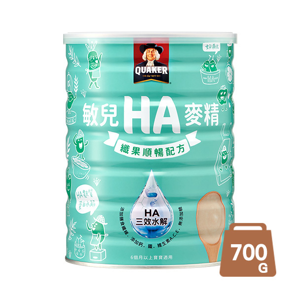 (官網特賣限定價!每組現省$107，買越多省越多)  桂格敏兒 HA麥精纖果順暢配方700gx2罐