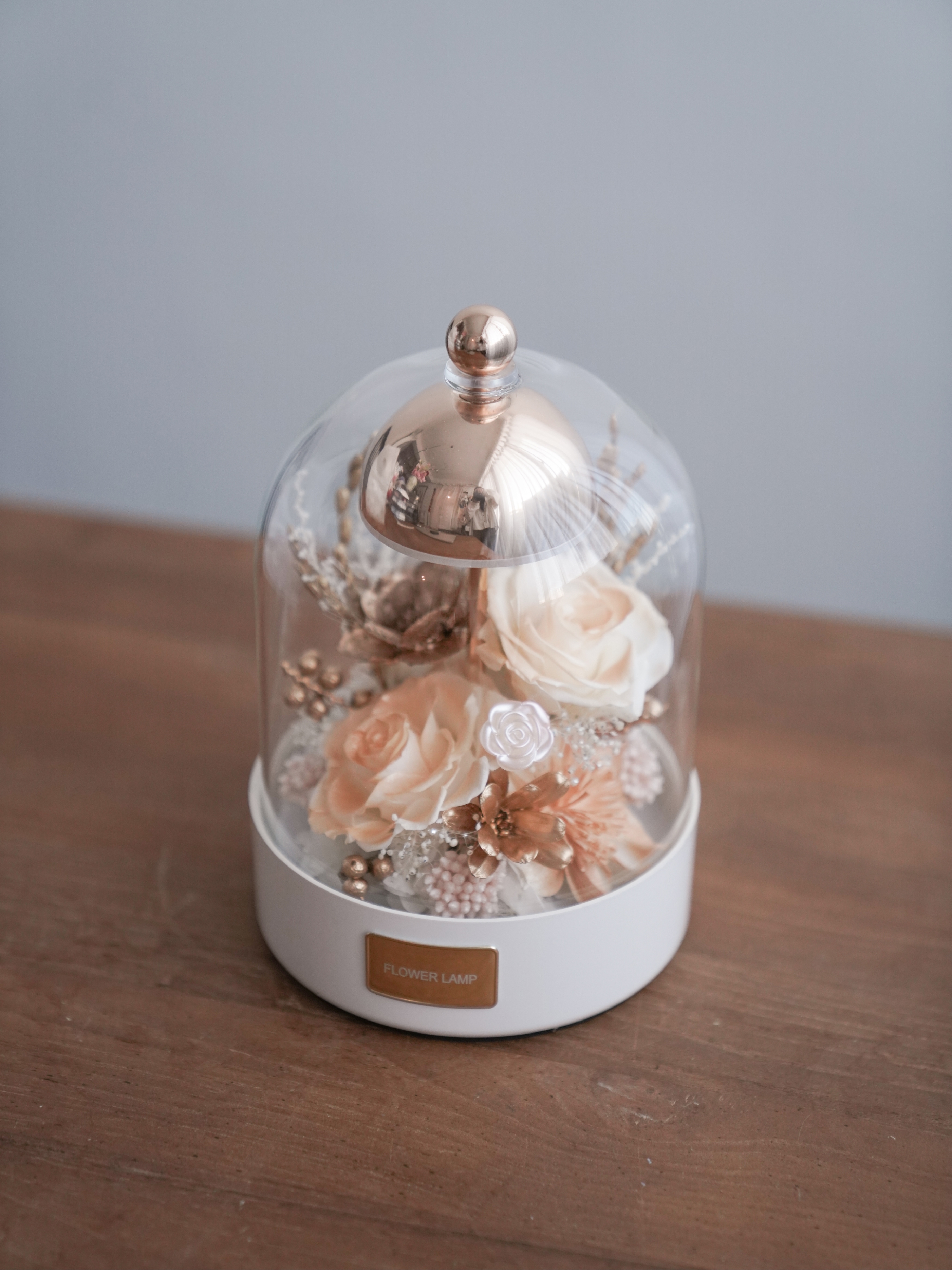 心跳夜燈 永生花玻璃罩 / M /