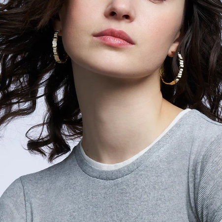 1BU0407-033 [BANGLEUP] Ines Multicolor Creoles Sand White #BUP22-INE-OCR03 (EU)