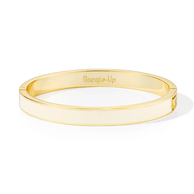 1BU1003-137 [BANGLEUP] Classic Bangle Bracelet - Sand White #BUP12-B07-BFA03 (A-K11-E)