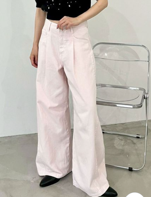 [預購] 折扣LILY BROWN 線條寬鬆牛仔褲