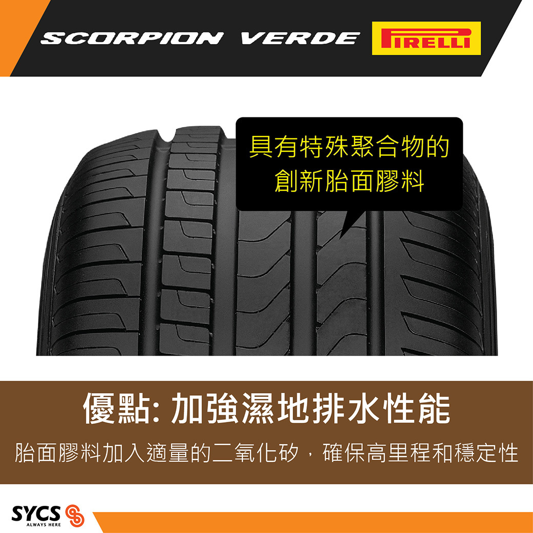 Advanced silica rubber compound enhances wet grip and tyre durability.
