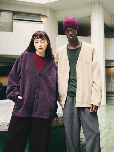 <特別聯名> Needles x Uniqlo 蝴蝶 刺繡 刷毛 寬版 開襟外套 三色