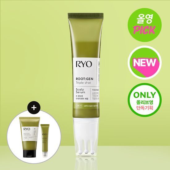 《olive young連線》Ryo Root:Gen Triple Shot Scalp Serum 60ml Set (+Serum 15ml)