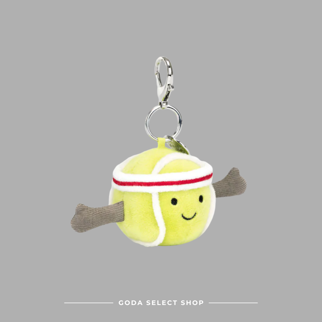 Jellycat Amuseables Sports Tennis Bag Charm 網球 鑰匙圈