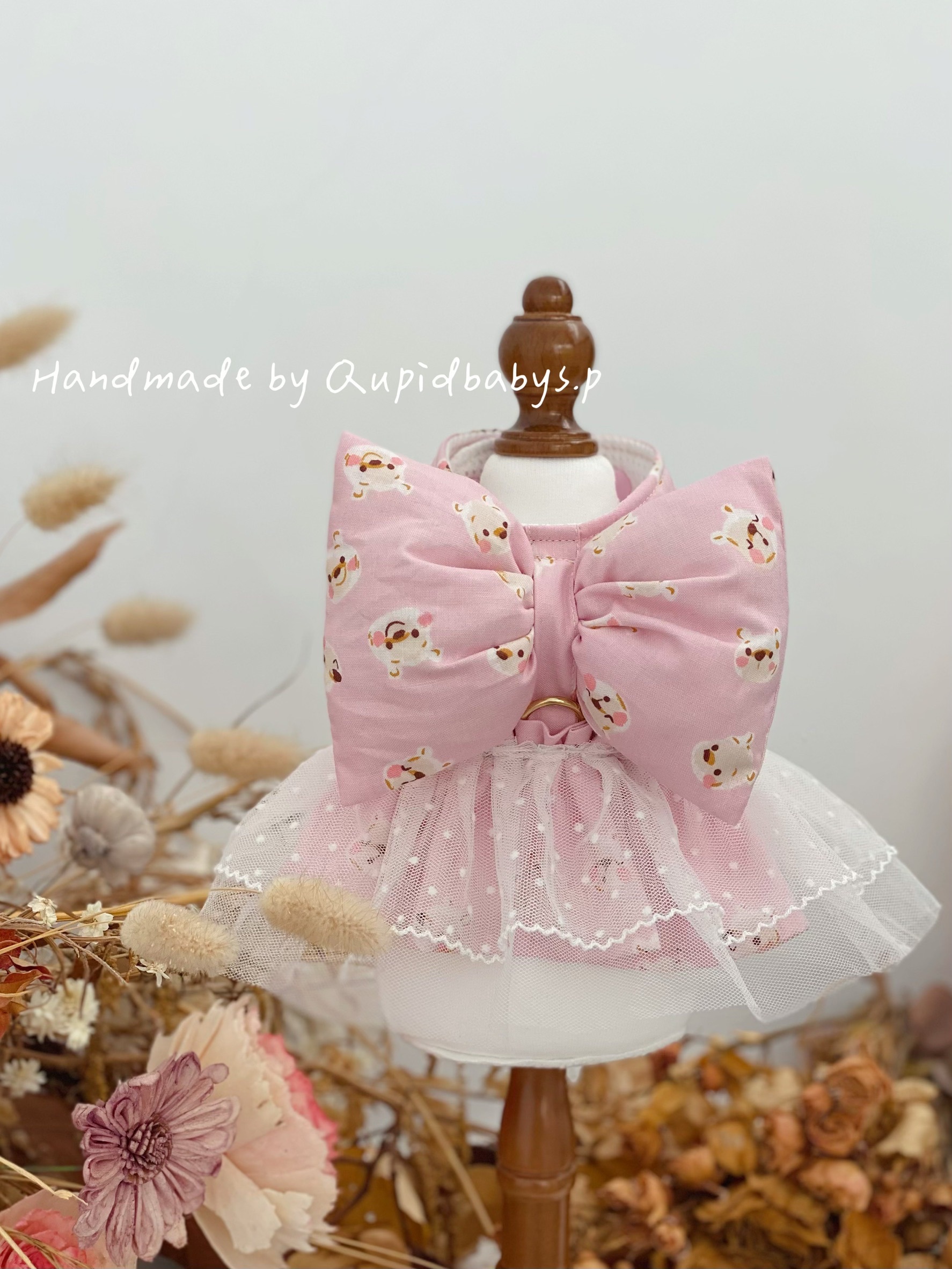 粉小熊維尼 澎澎蝴蝶結胸背衣