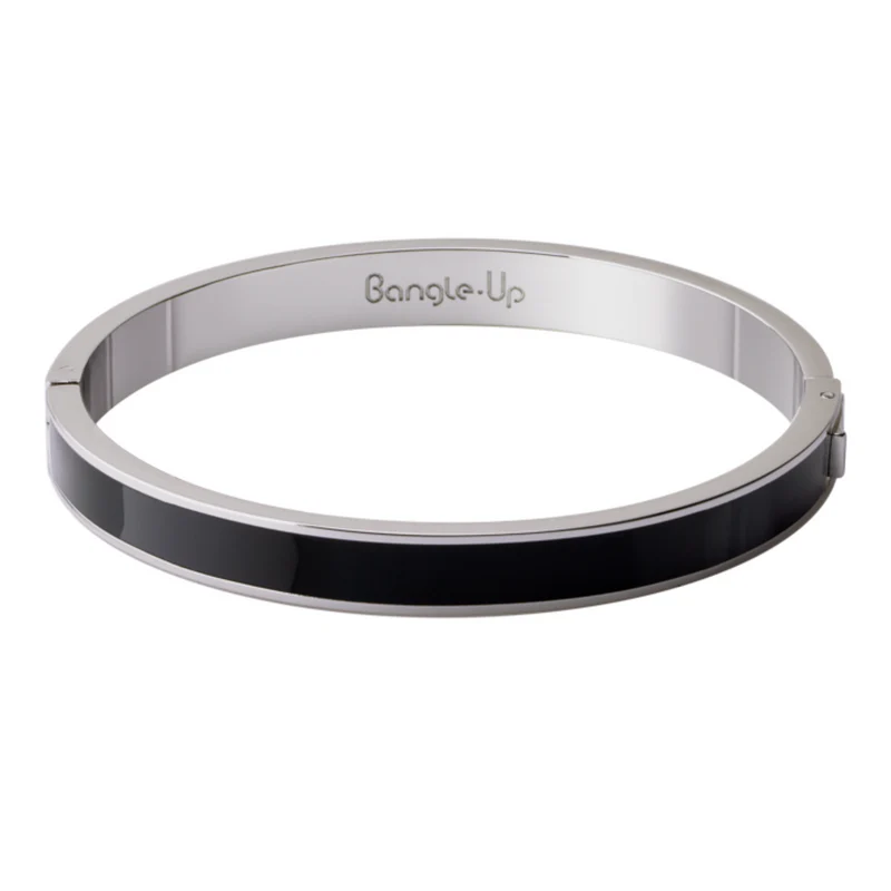 1BU0407-148 [BANGLEUP] Bangle Bracelet - Silver and Black #BUP20-B07-BFA98 (EU)
