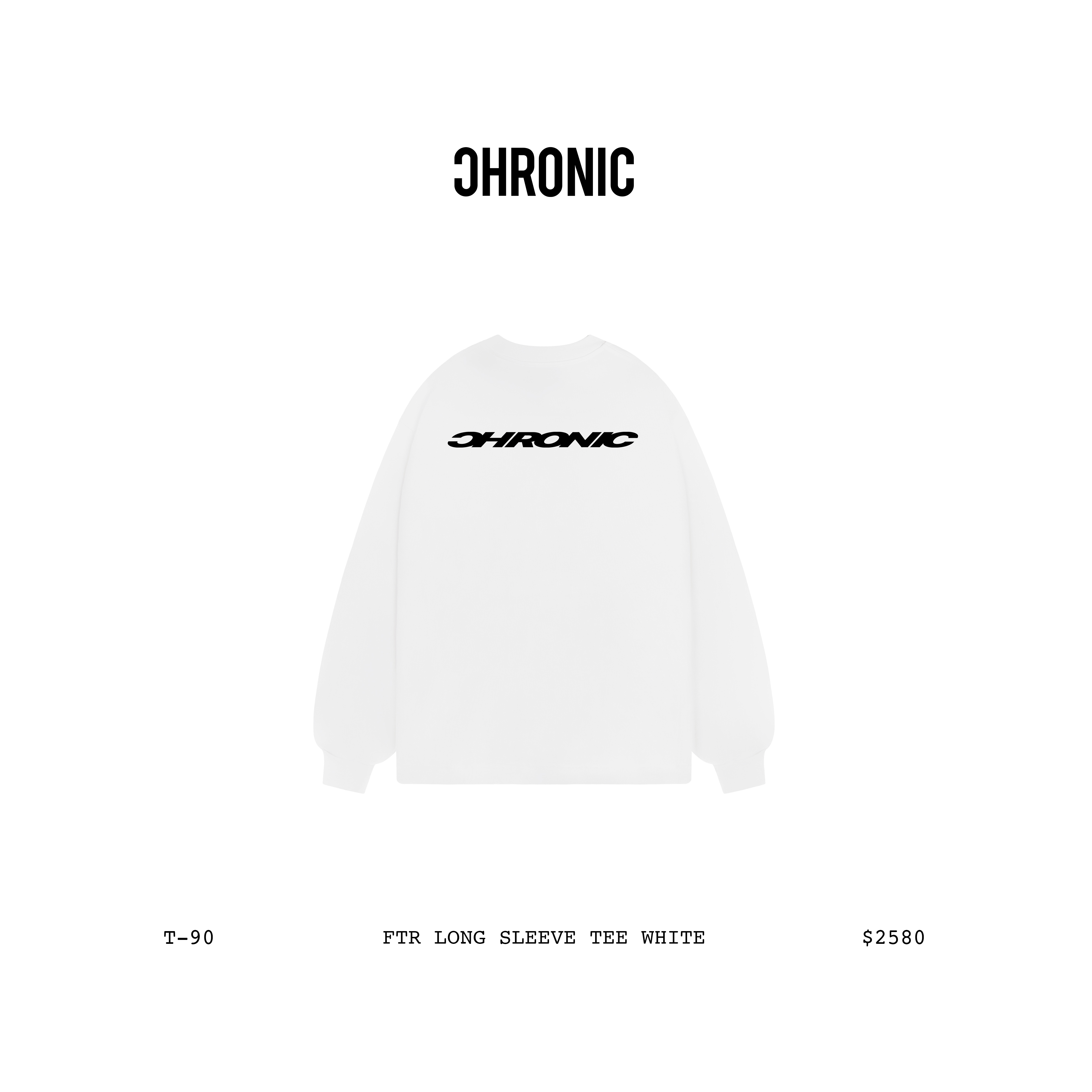 FTR LONG SLEEVE TEE WHITE / T-90