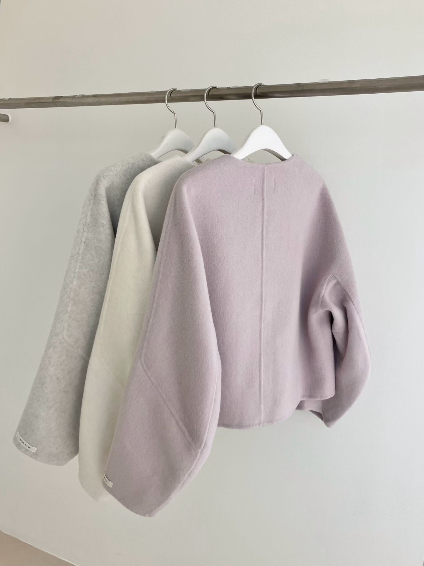 圓領羊絨handmade外套