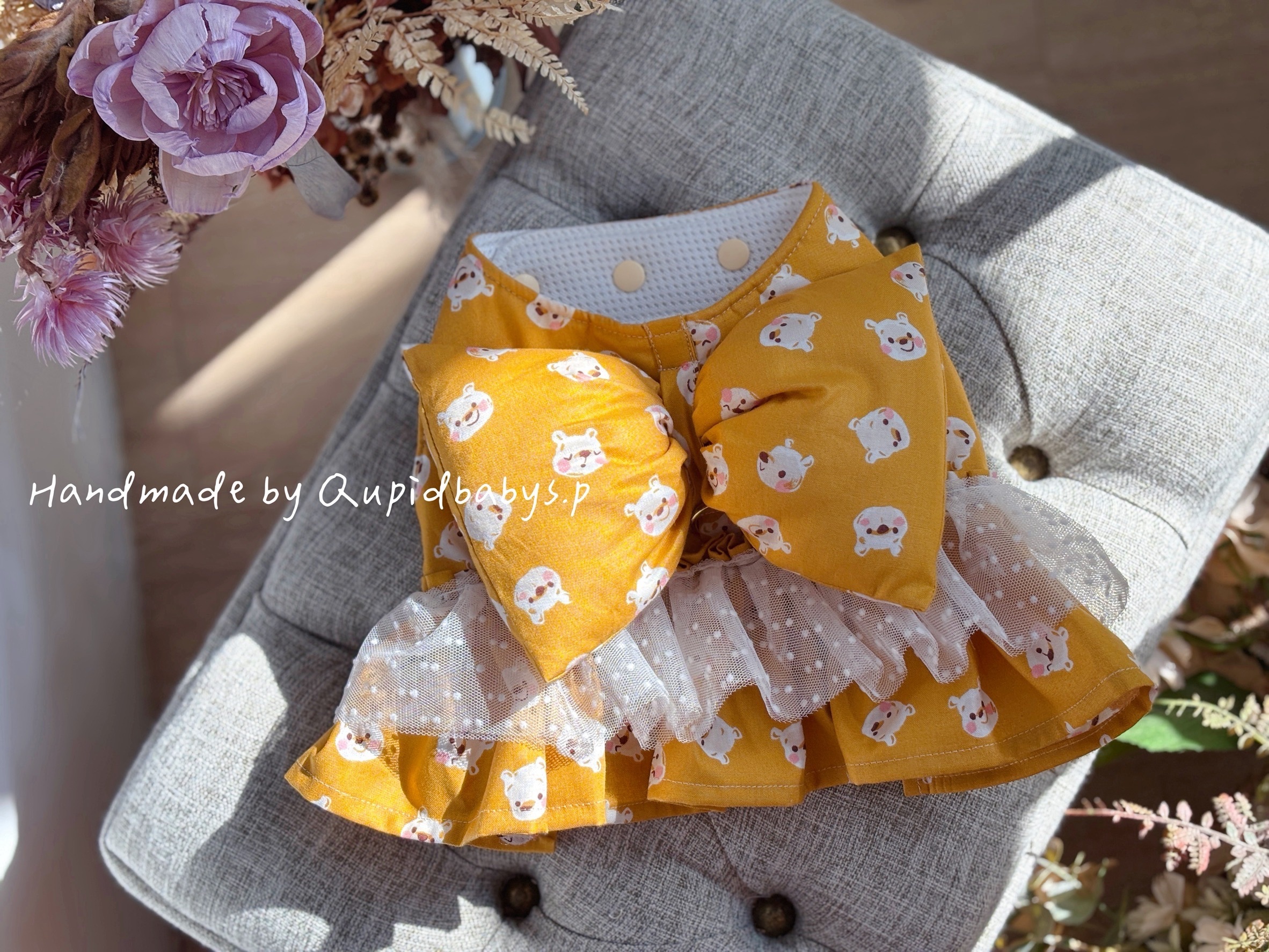 黃小熊維尼 澎澎蝴蝶結胸背衣