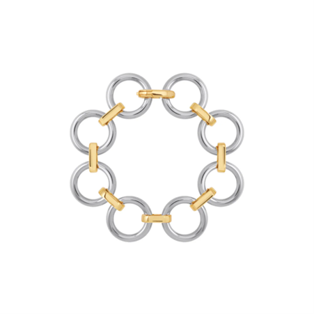 1BU0407-155 [BANGLEUP] Eyelet Bracelet Two-tone Light Gold & Rhodium #BUP21-EYE-BSF02 (EU)