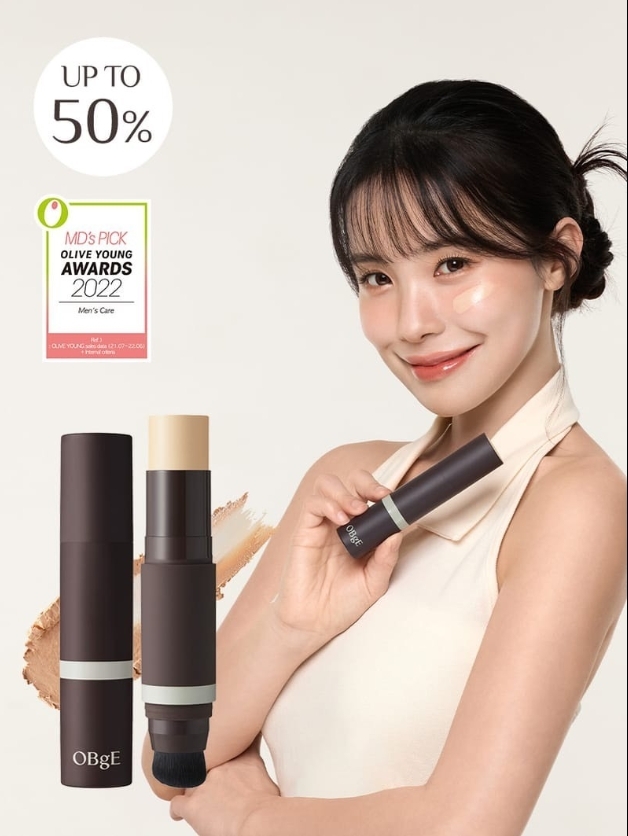 李多慧推薦 OBgE 無痕遮瑕雙頭粉底棒(13g)