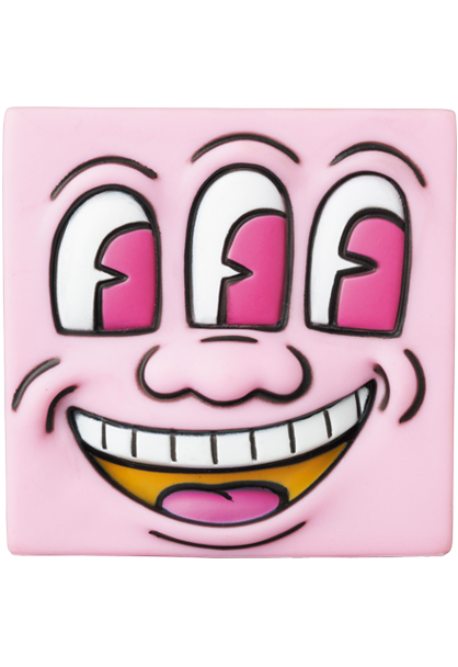 MEDICOM MINI VCD KEITH HARING #2 Three Eyed Smiling Face (Pink)