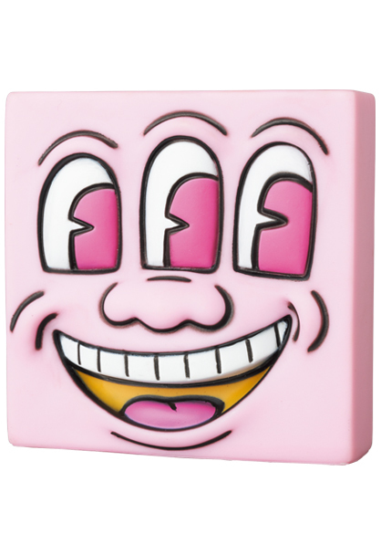 MEDICOM MINI VCD KEITH HARING #2 Three Eyed Smiling Face (Pink)
