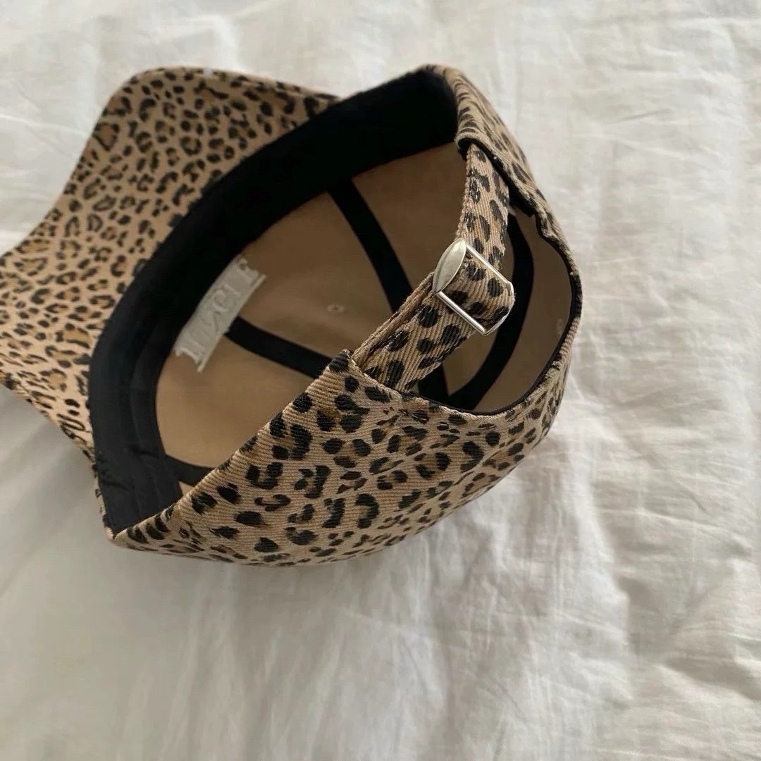 斜紋布復古豹紋老帽/三色