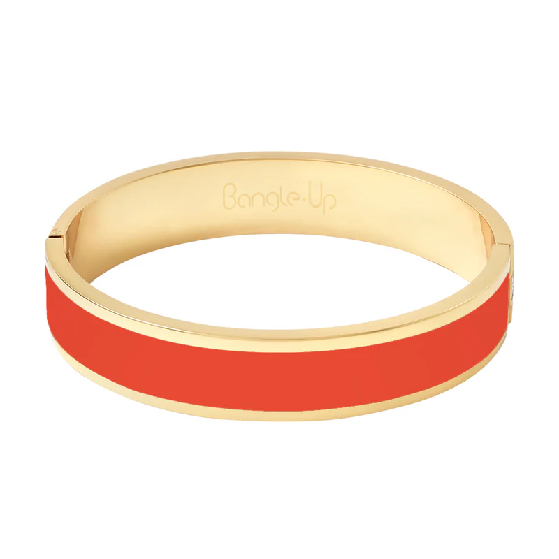 1BU1003-152 [BANGLEUP] Oval Bangle Bracelet - Tangerine Orange #BUP19-B12-BFA80 (A-K11-E)