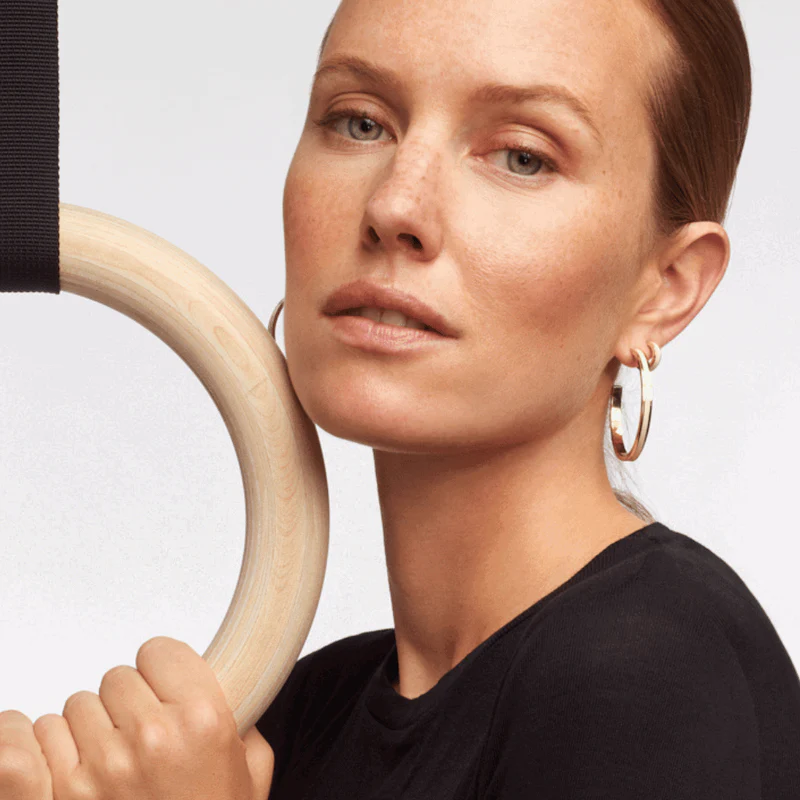 1BU0407-028 [BANGLEUP] Bangle Hoop Earrings - Sand White #BUP06-BAN-OCR03 (EU)