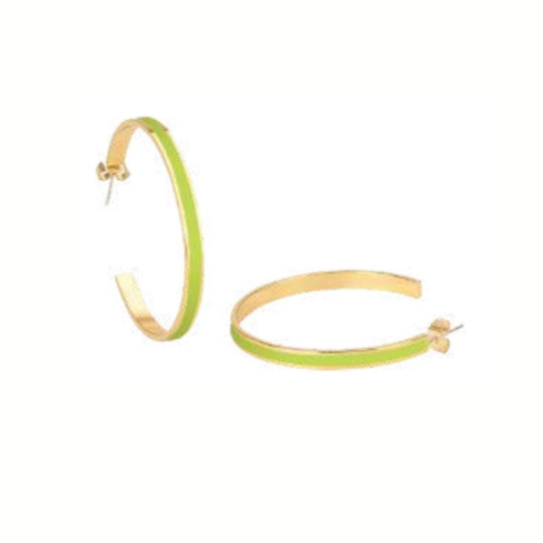 1BU0407-032 [BANGLEUP] Bangle Hoop Earrings - Green Flash #BUP19-BAN-OCR56 (EU)