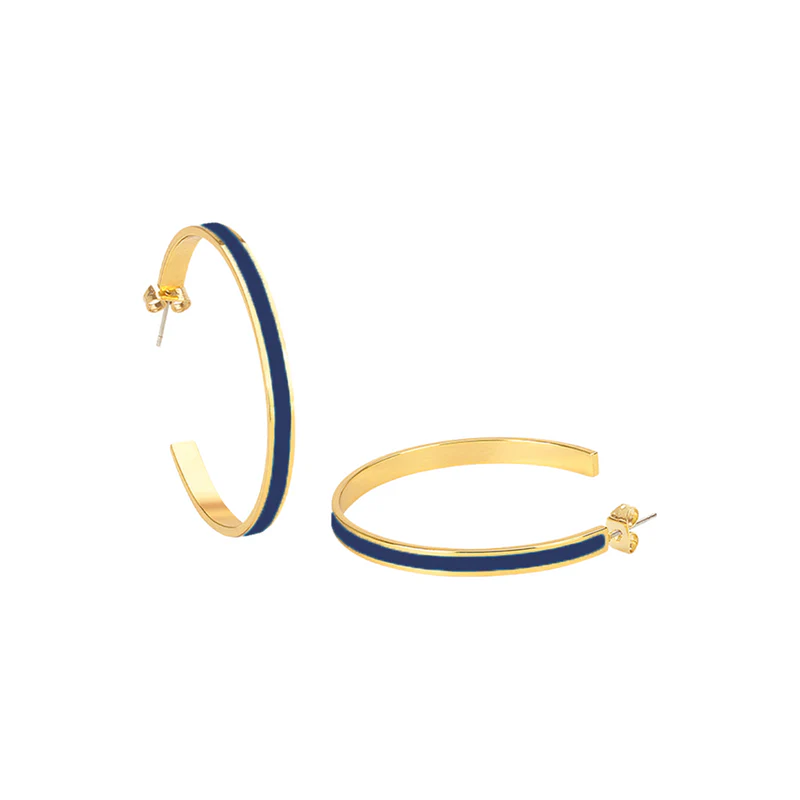 1BU0407-031 [BANGLEUP] Bangle Hoops - Navy Blue #BUP22-BAN-OCR40 (EU)