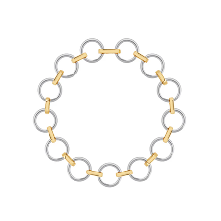 1BU0407-207 [BANGLEUP] Eyelet Necklace Two-tone Light Gold & Rhodium #BUP21-EYE-COL02 (EU)