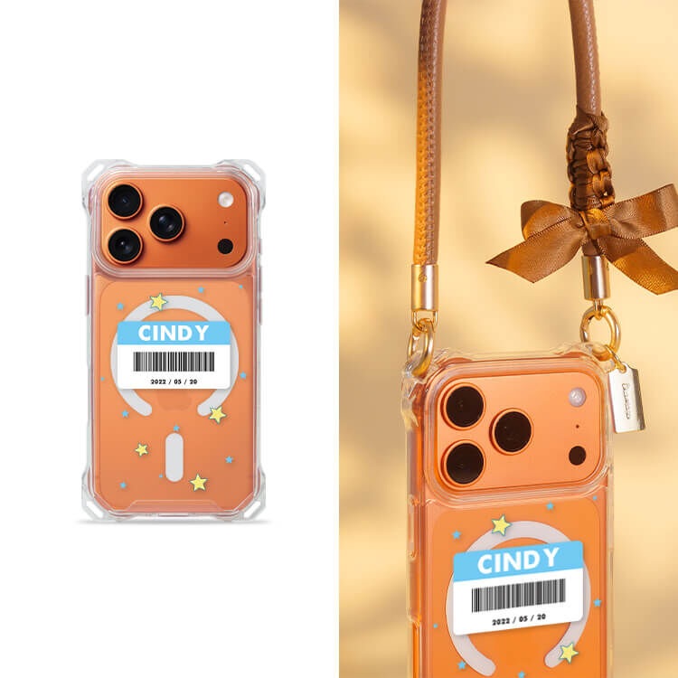 可愛載具 四角好掛殼 - 透明防摔掛繩殼 (MagSafe磁吸) iPhone手機殼