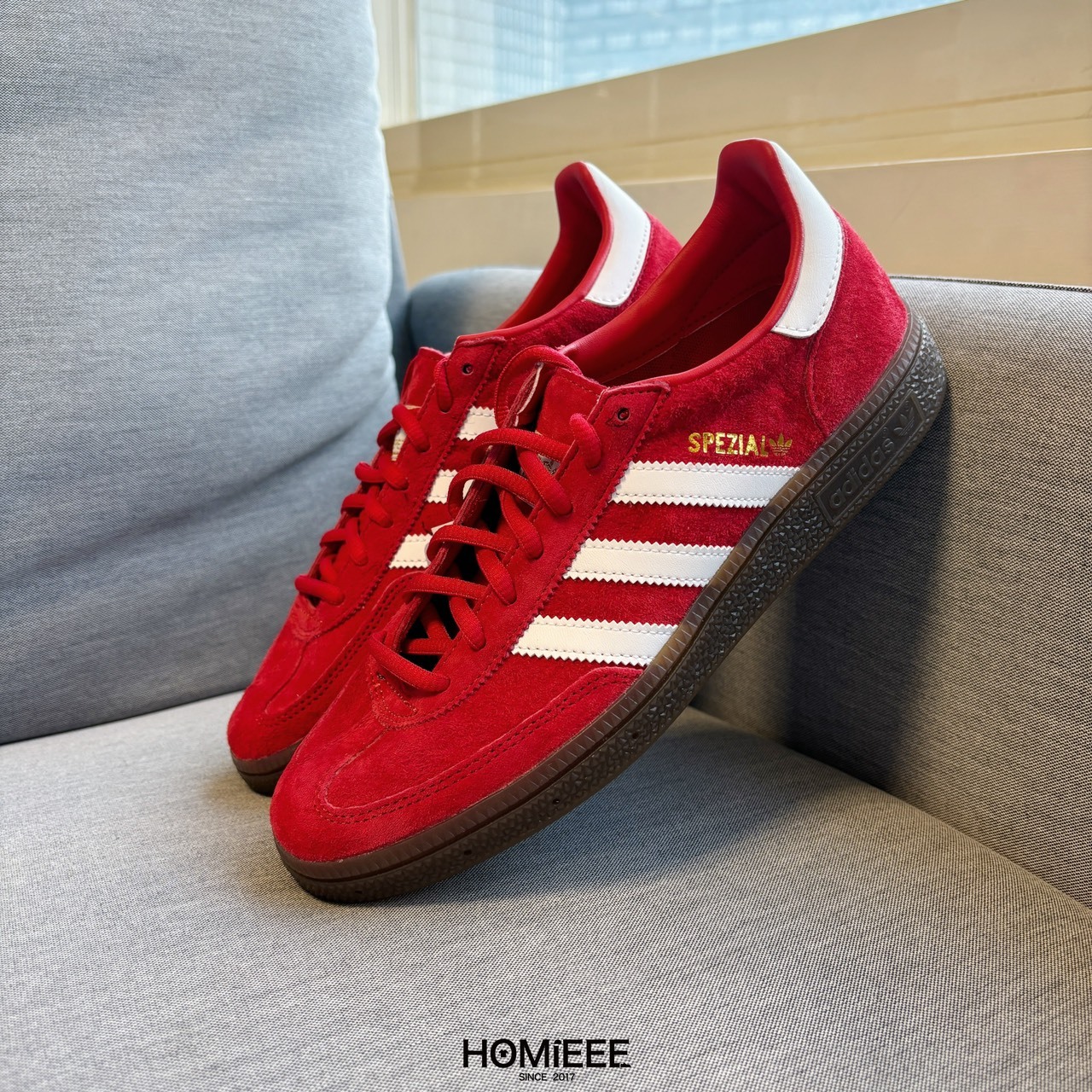Adidas Handball Spezial 德訓鞋 金標 焦糖底 紅色 女鞋 [FV1227]