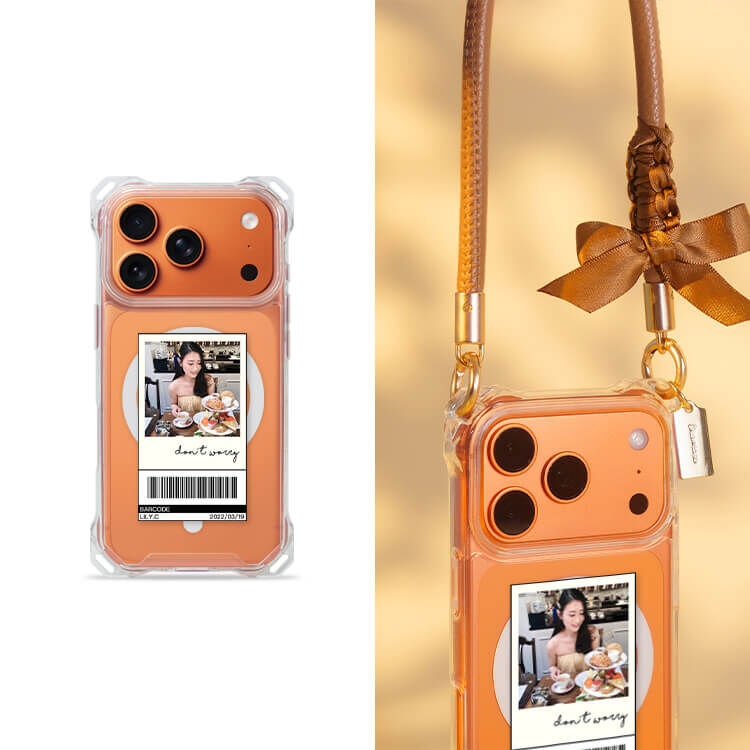 照片載具  四角好掛殼 - 透明防摔掛繩殼 (MagSafe磁吸) iPhone手機殼