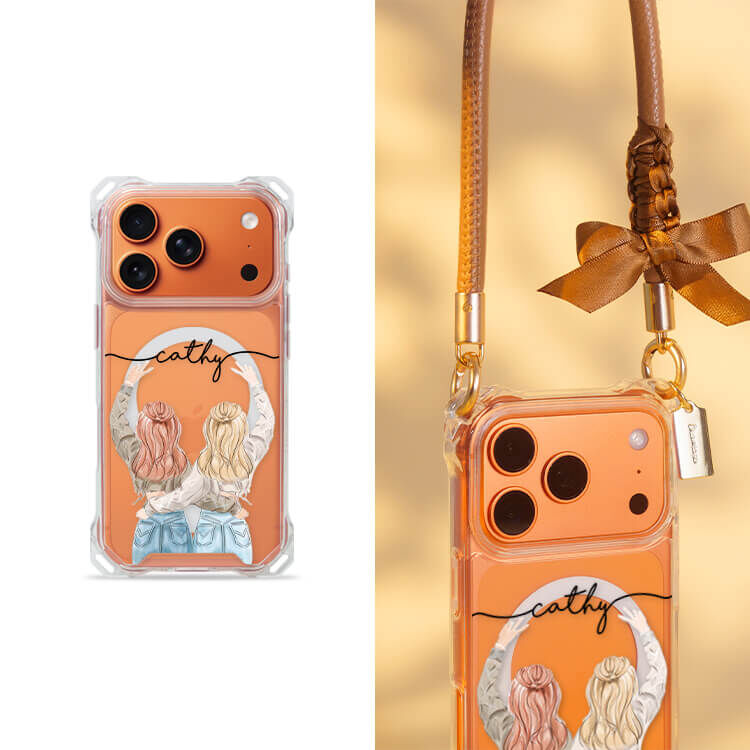 閨蜜女孩  四角好掛殼 - 透明防摔掛繩殼 (MagSafe磁吸) iPhone手機殼