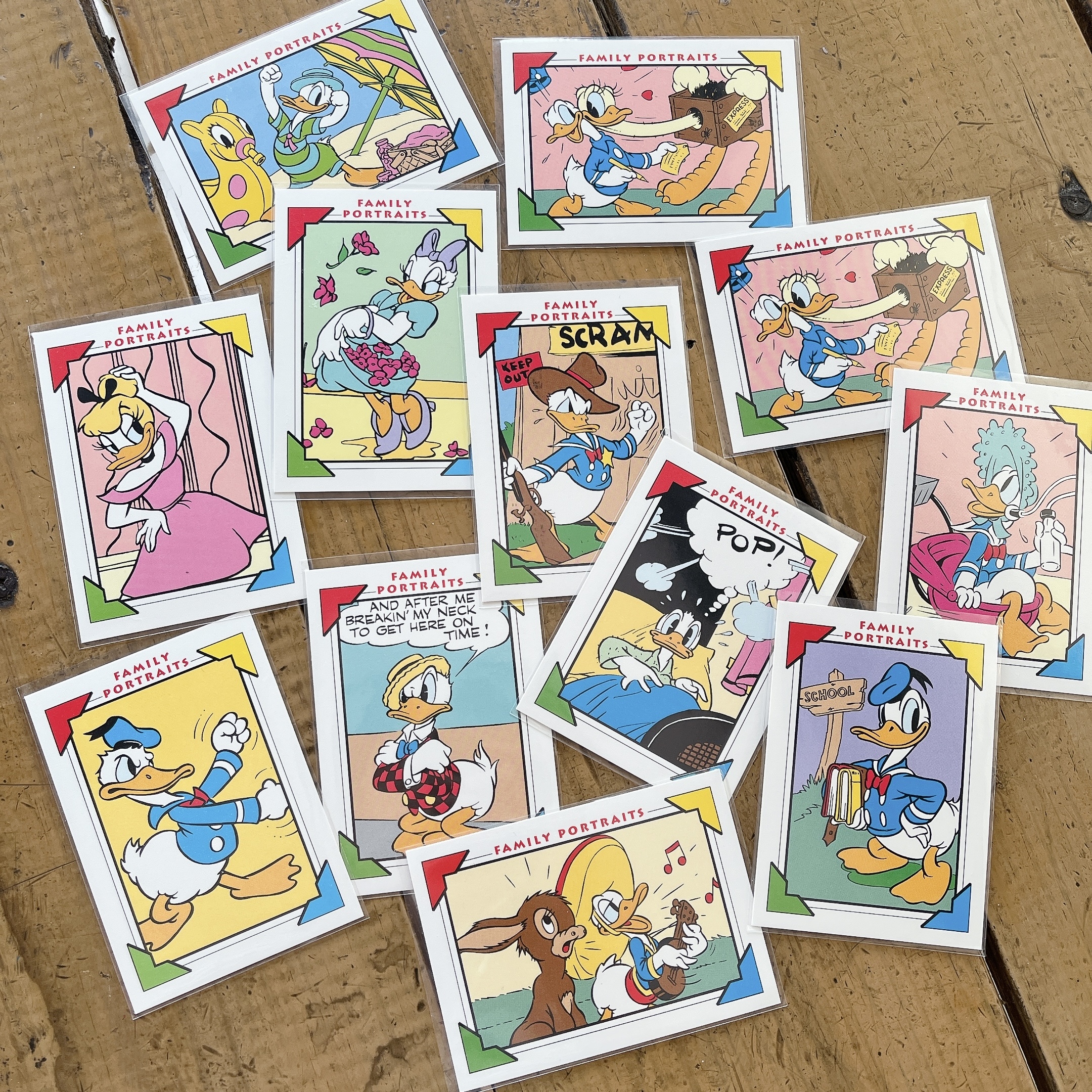 唐老鴨 黛西 90年代 迪士尼 全家福收藏卡｜夏普 復古小物