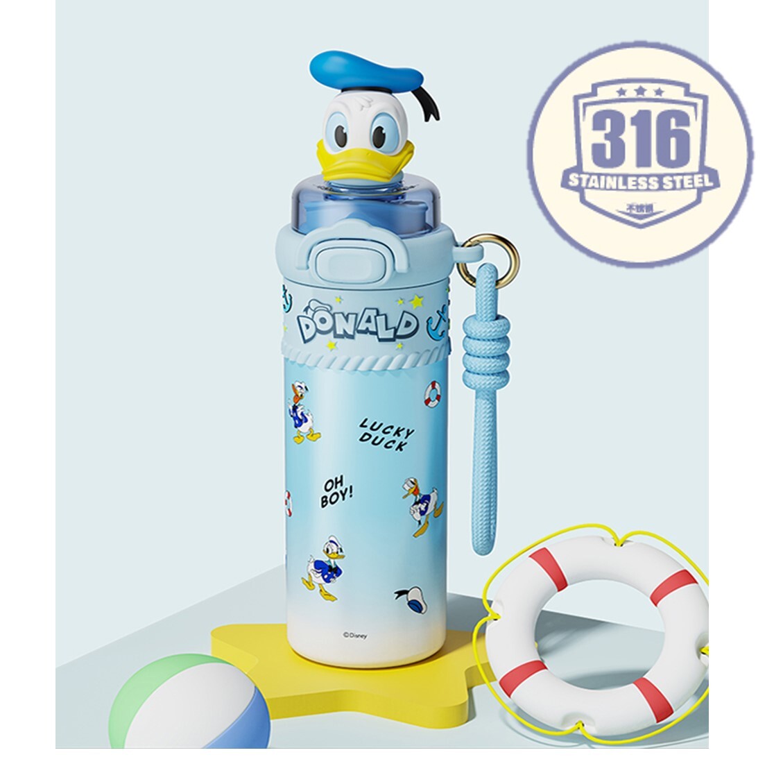 迪士尼唐老鴨|3D兩段開合式吸管保溫杯