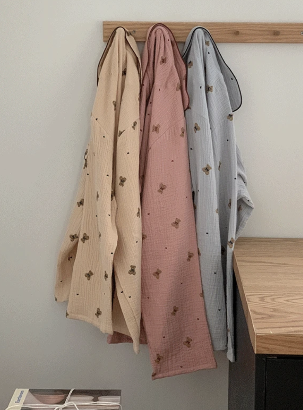 韓國JUUNEEDU睡衣｜大熱熊熊長袖鄒棉睡衣套裝🔥