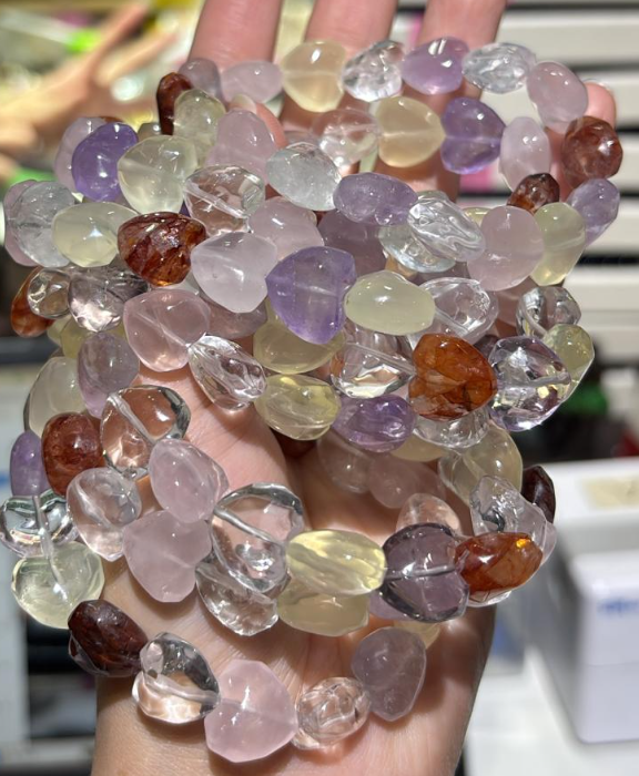 251001 - G13 多寶水晶心心鑽切手串